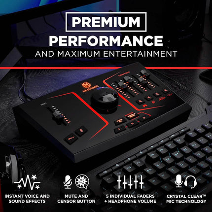 M-Game Solo USB Audio Interface Mixer for Streaming and Gaming  (Refurbished)
