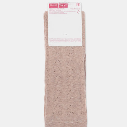 Cotton Knee Highs Conte Classic 010 - Cotton Blend and Knitted Pattern
