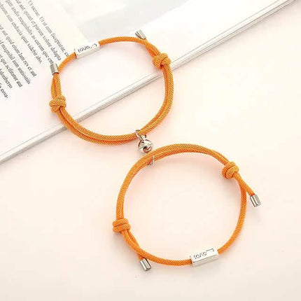 Magnetic Adjustable Simple Rope Couple Bracelet