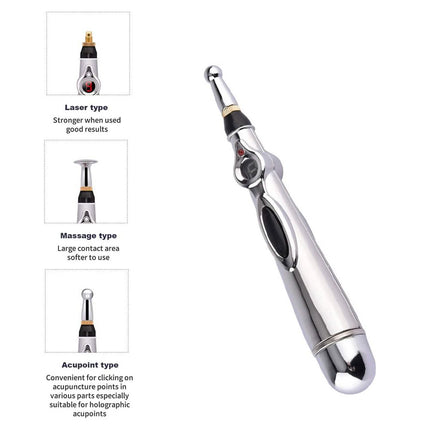 Magnetic Electric Acupuncture Meridians Laser Therapy Heal Massage Pen