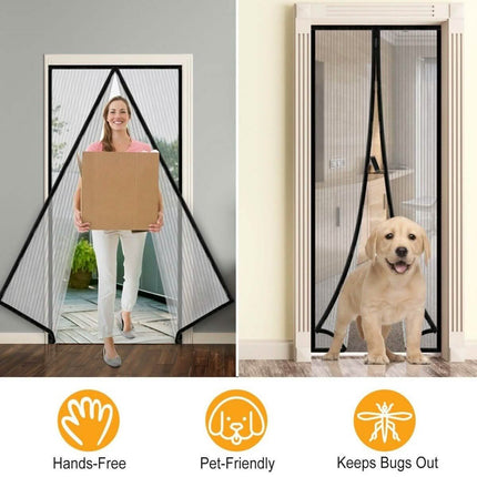 Magnetic Screen Door Hand-Free Mosquito Screen Door Net