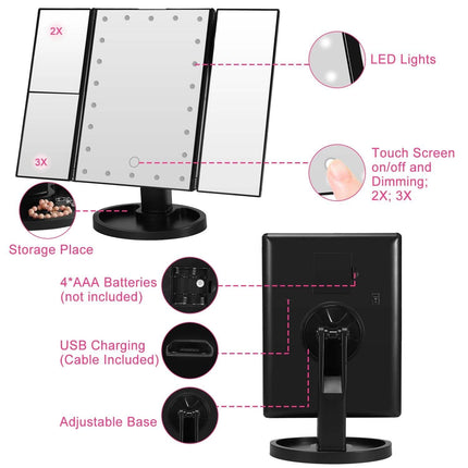 Make Up Mirror with 22 LED Lights