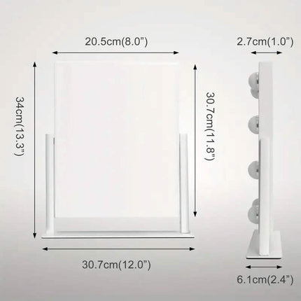 Makeup Mirror with 9 Bulbs, Adjustable Brightness and Smart Touch Control