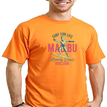 MALIBU Men's Bamboo Viscose/Organic Cotton Short Sleeve Graphic T-Shirt