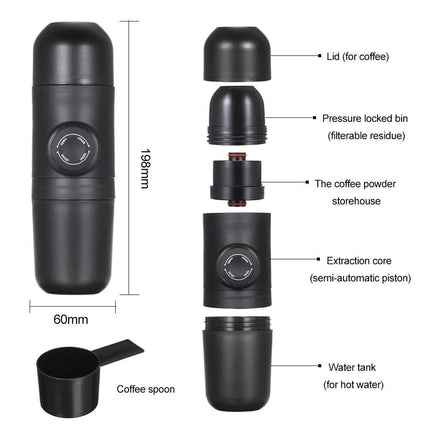 Manually Operated Portable Coffee Maker Espresso Machine