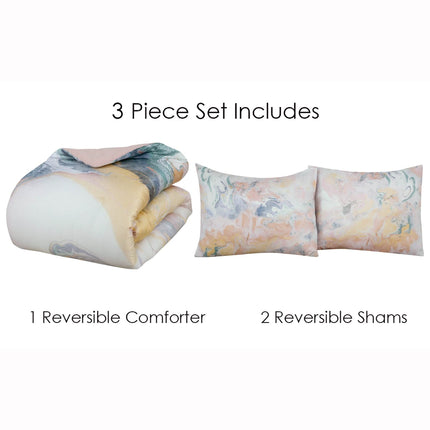 Marble Reversible Comforter Set
