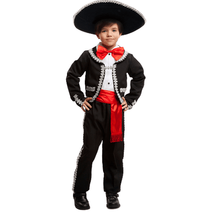 Kids Mariachi Costume with Embroidered Jacket, Pants and Hat