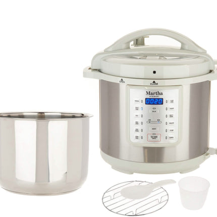 Martha Stewart 8-qt 7-in-1 Digital Stainless Steel Pressure Cooker