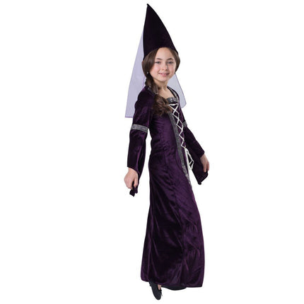 Kids Medieval Princess Costume with Royal Dress and Fantasy Details