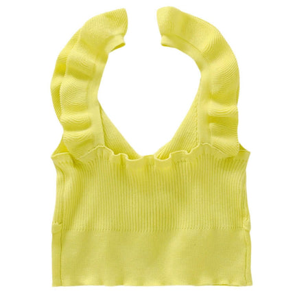 Meihuida Women's Sleeveless V Neck Crop Tops