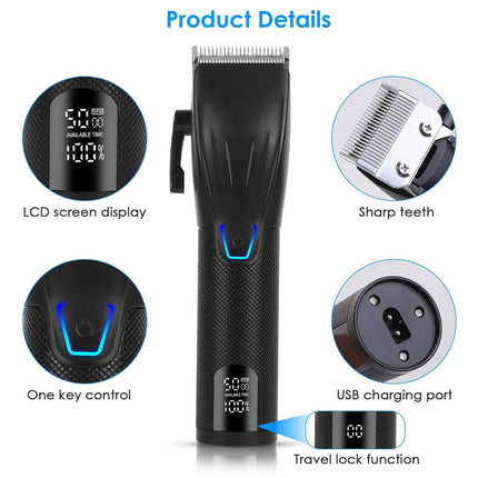 Men Electric Barber Clipper Hair Cutting Combo Set T Outliner Shaver Trimmers