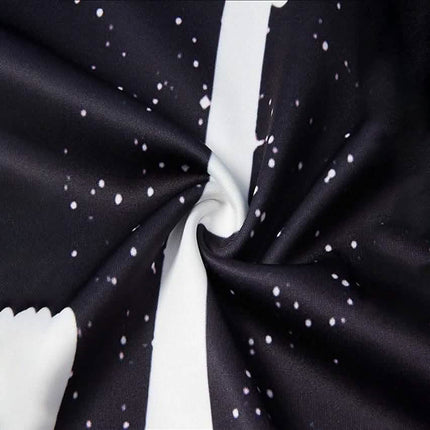 Men's 3D Print Block Starry Sky Milk Hoodie