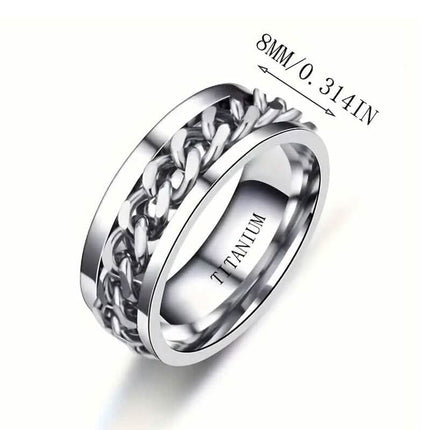 Men's 8mm Titanium Steel Ring