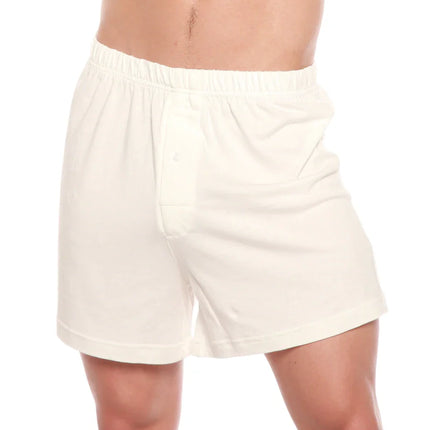 Men's Bamboo Viscose/Cotton Boxer Style Underwear Cream Color - 3-pack