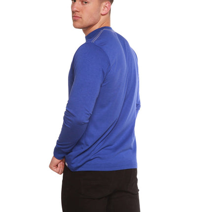 Clearance Men's Bamboo Viscose Long Sleeve Contrast Stitch T-Shirt