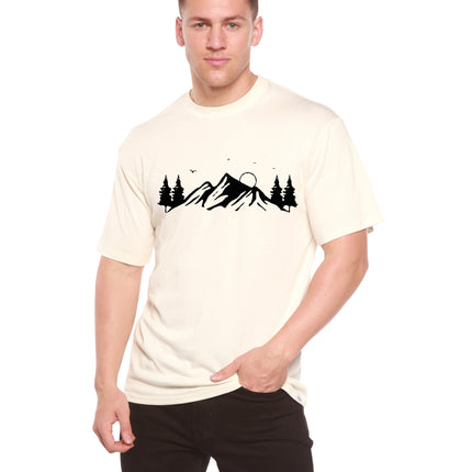 Men's Bamboo Viscose/Organic Cotton Short Sleeve T-Shirt with Print Mauna Kea
