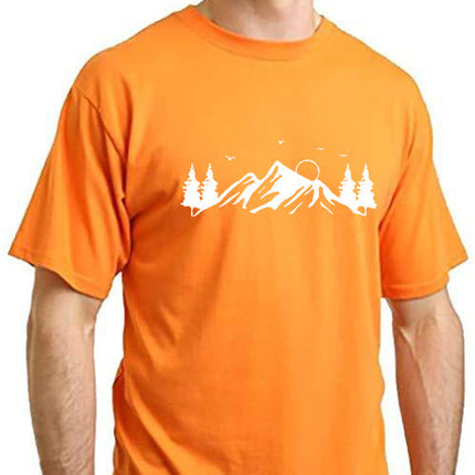 Men's Bamboo Viscose/Organic Cotton Short Sleeve T-Shirt with Print Mauna Kea