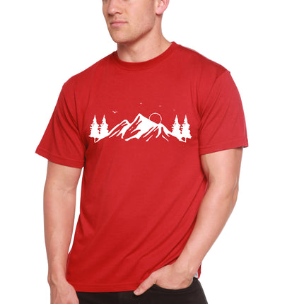 Men's Bamboo Viscose/Organic Cotton Short Sleeve T-Shirt with Print Mauna Kea