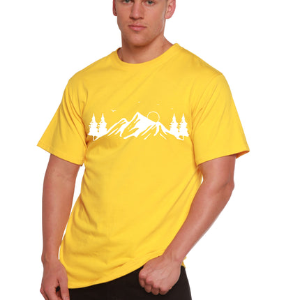 Men's Bamboo Viscose/Organic Cotton Short Sleeve T-Shirt with Print Mauna Kea