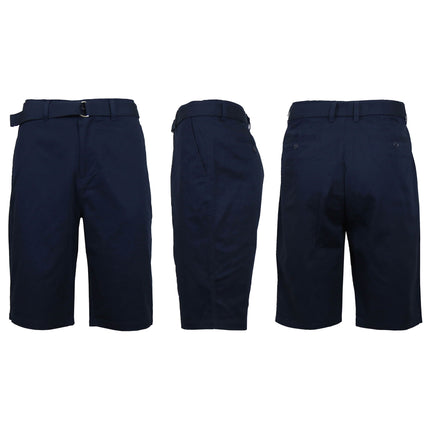 Men's Cotton Chino Shorts with Belt