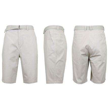 Men's Cotton Chino Shorts with Belt