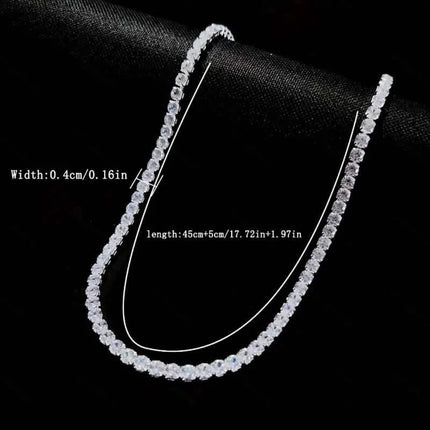 Men's Elegant Diamond Cubic Zirconia Necklace Chain