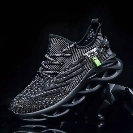 Men's Knit Breathable Lace Up Running Shoes