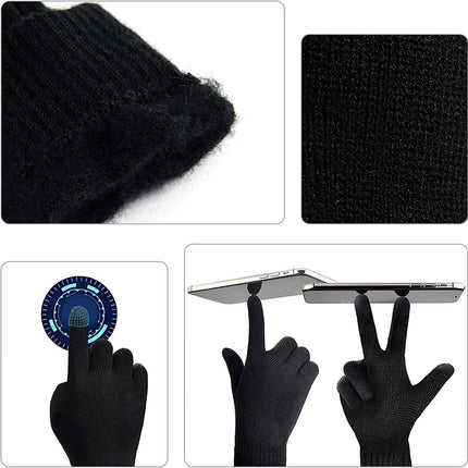 Men's Scaves and Beanie Hat Themal Gloves Set