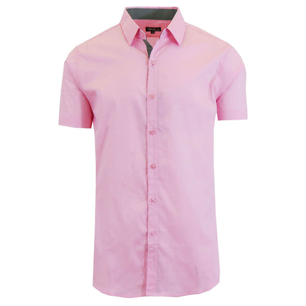 Mens Short Sleeve Dress Shirt