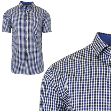 Men's Short Sleeve Slim-Fit Casual Dress Shirts