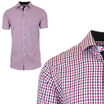 Men's Short Sleeve Slim-Fit Casual Dress Shirts