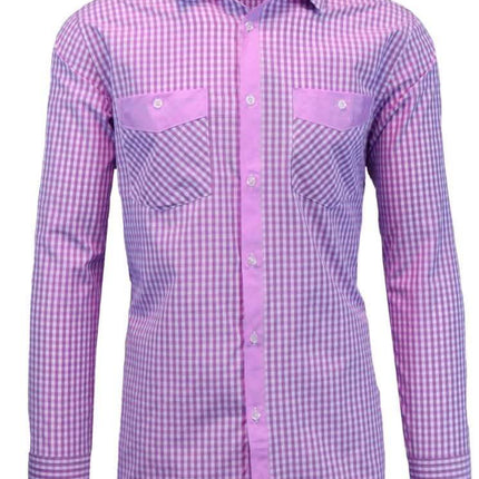 Men's Slim Fit Long Sleeve Purple Shirt - Size: XL