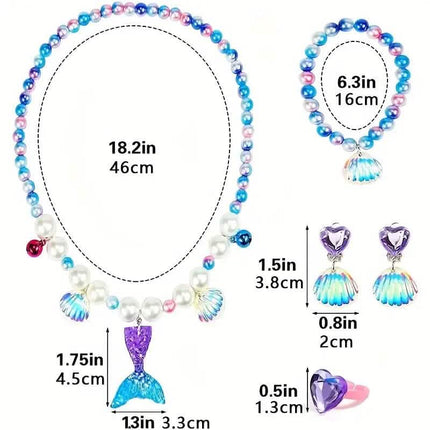 Mermaid-Themed Jewelry Set for Youngsters