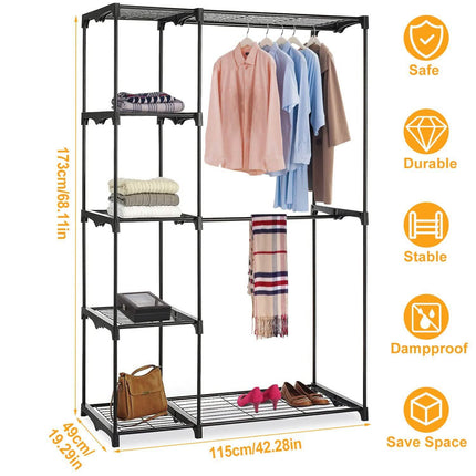 Metal Closet Deluxe Double Rod