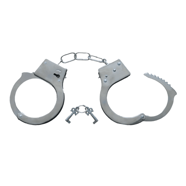 Kids Police Handcuffs Toy – Metal Costume Accessory with Keys for Pretend Play