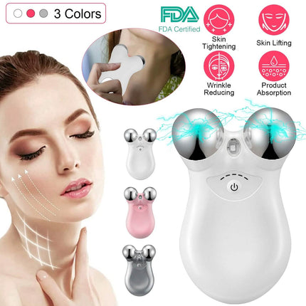 Micro-Current Face Massager Rechargeable Roller with 5 Gears