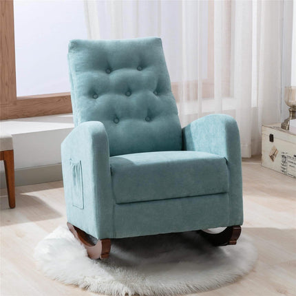 Mid-Century Modern Nursery Rocking Chair Armchair