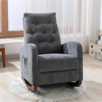 Mid-Century Modern Nursery Rocking Chair Armchair