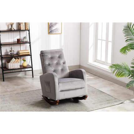 Mid-Century Modern Nursery Rocking Chair Armchair