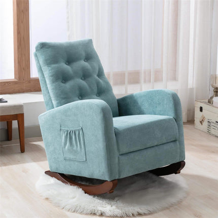 Mid-Century Modern Nursery Rocking Chair Armchair