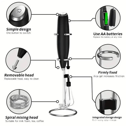 Milk Frother, Handheld Electric Mixer