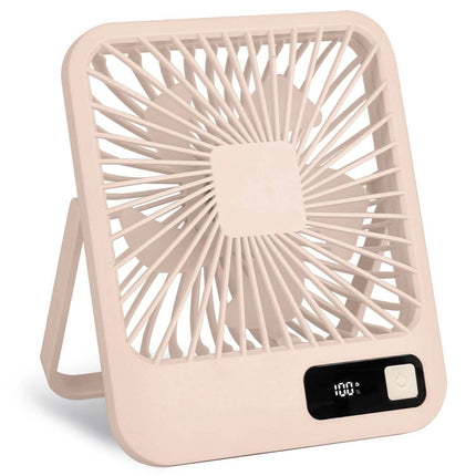 Mini Desktop Cooling Fan Rechargeable Battery Powered with LCD Display