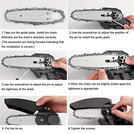 Mini Handheld Chain Saw - Band Saw with Premium Splash Protection, Safety Lock