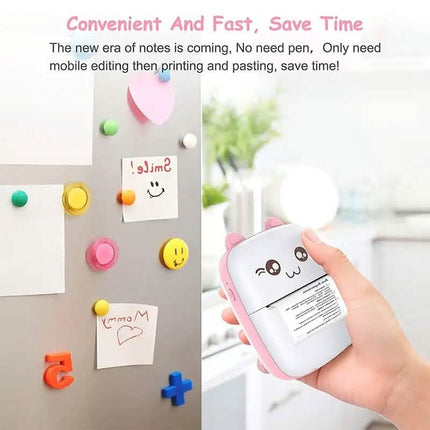 Mini Pocket Wireless BT Thermal Inkless Printer for Smartphones