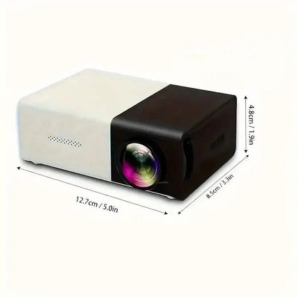 Mini Portable High-Definition Movie Projector Bright 3000+ Lumen HD LED Light Source With USB