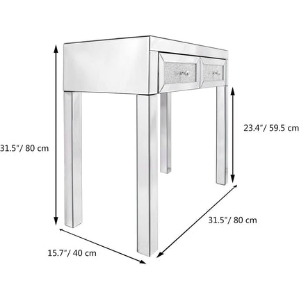 Mirror Desk Dresser with 2 Drawers