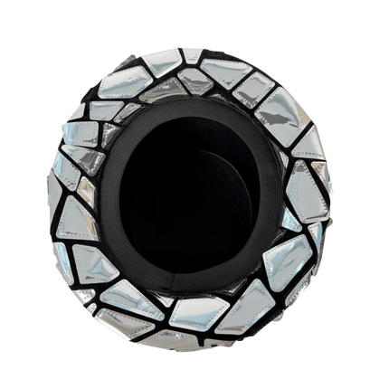 Mirror Mosaic Top Hat – Reflective Costume Hat for Halloween, Parties & Stage PerformancesMirror Mosaic Top Hat