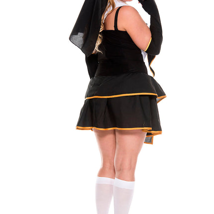 Flirty Nun Woman Plus Costume by Music Leg only at  TeeJayTraders.com - Image 2