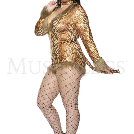 Plus Size Seductive Tiger Women Costume by Music Legs only at  TeeJayTraders.com - Image 3