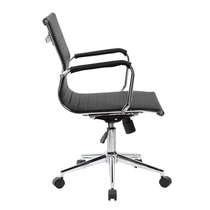 Modern Medium Back Executive Office Chair - Black